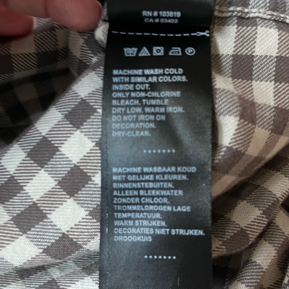 Plaid Harley Davidson Button Up Shirt, Taupe, Size XL - Picture 10 of 10